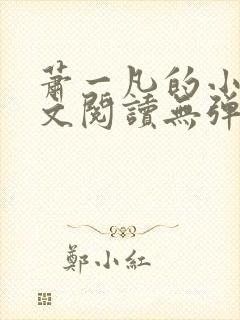 萧一凡的小说全文阅读无弹窗