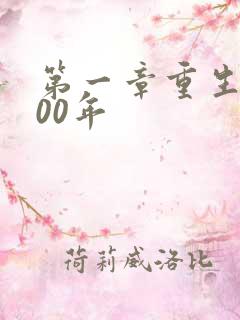 第一章重生2000年