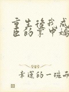 重生后我成了权臣的掌中娇畅听