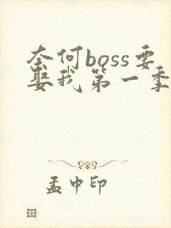 奈何boss要娶我第一季全集无删减版