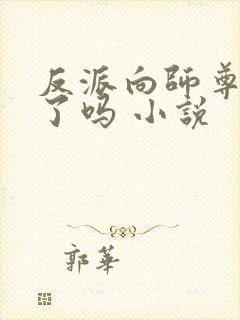 反派向师尊撒娇了吗 小说