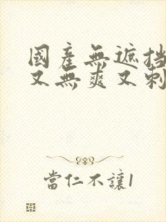 国产无遮挡又黄又无爽又刺激的视频