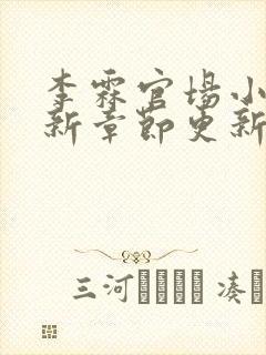 李霖官场小说最新章节更新