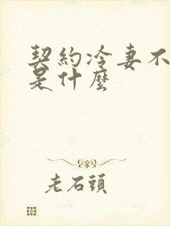 契约冷妻不好惹是什么
