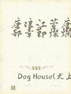 唐浪江萱唐芸全部章节灿烂狂浪