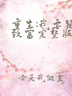 重生:我要发家致富完整版