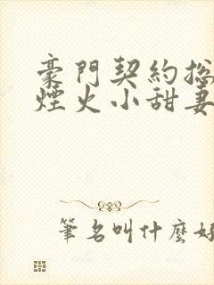 豪门契约总裁的烟火小甜妻免费阅读