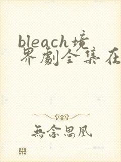 bleach境界剧全集在线观看免费版高清