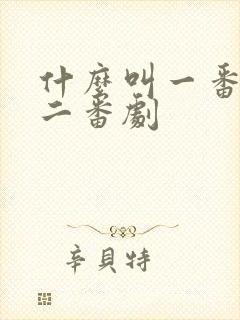 什么叫一番剧和二番剧