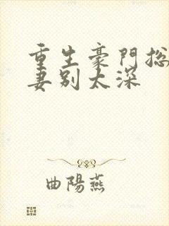 重生豪门总裁爱妻别太深