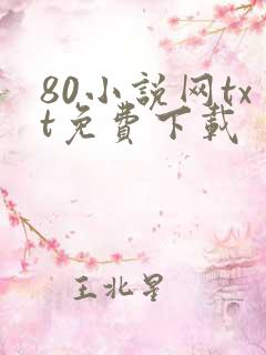 80小说网txt免费下载