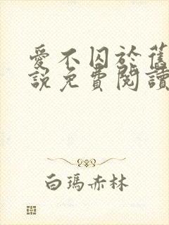 爱不囚于旧阁小说免费阅读