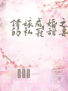 错嫁成婚之总裁的私宠甜妻