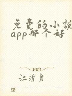 免费的小说阅读app哪个好