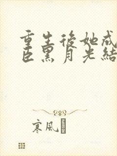 重生后她成了权臣黑月光结局