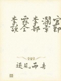 李霖李澜官场小说全部章节目录