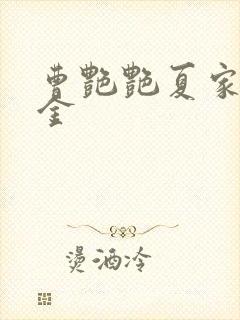 曹艳艳夏家三千金