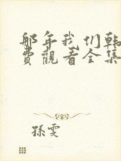 那年我们韩剧免费观看全集