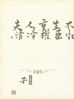 夫人重生不爱了,清冷权臣忙追妻