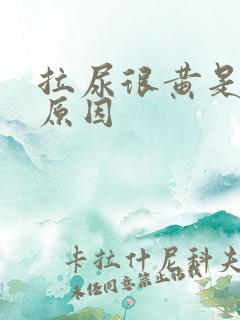 拉尿很黄是什么原因