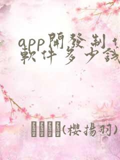 app开发制作软件多少钱