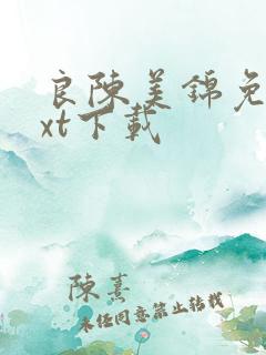 良陈美锦免费txt下载