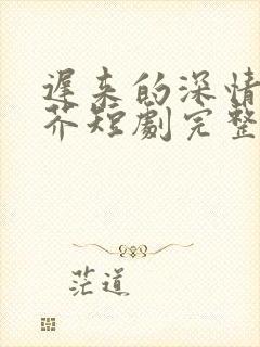 迟来的深情如草芥短剧完整版