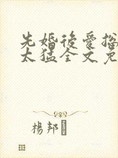 先婚后爱总裁别太猛全文免费阅读