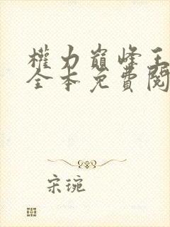 权力巅峰王洪涛全本免费阅读全文