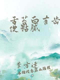 舌苔白有齿痕大便粘腻