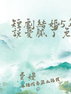 短剧结婚5年你说爱腻了免费观看