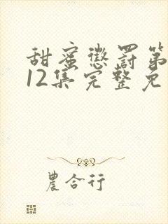 甜蜜惩罚第一季12集完整免费观看