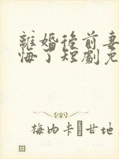 离婚后前妻她后悔了短剧免费观看