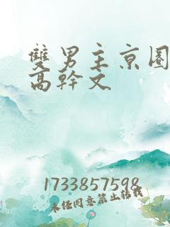 双男主京圈大佬高干文