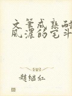 文笔成熟耐看古风浓的宅斗文