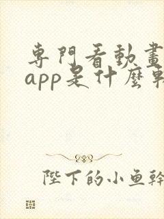 专门看动画片的app是什么软件免费