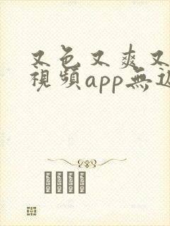 又色又爽又黄的视频app无遮挡