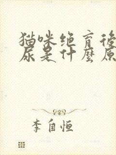 猫咪绝育后还乱尿是什么原因