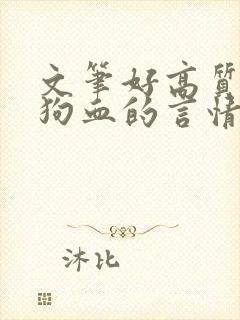 文笔好高质量不狗血的言情文