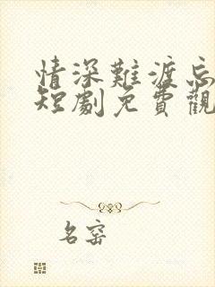 情深难渡忘归人短剧免费观看全集高清版