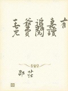 王爷追妻有点忙免费阅读