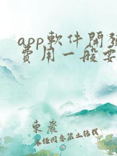 app软件开发费用一般要多少钱