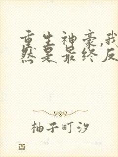 重生神豪,我居然是最终反派