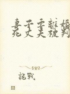 妻子要离婚被打死丈夫被判刑