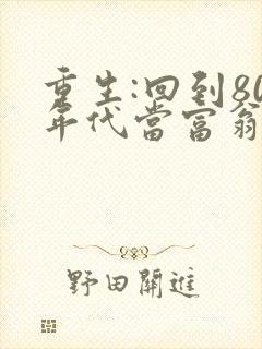 重生:回到80年代当富翁
