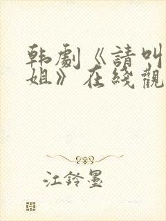 韩剧《请叫我姐姐》在线观看