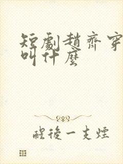 短剧赵齐穿越剧叫什么