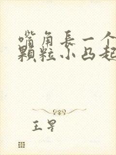 嘴角长一个白色颗粒小凸起