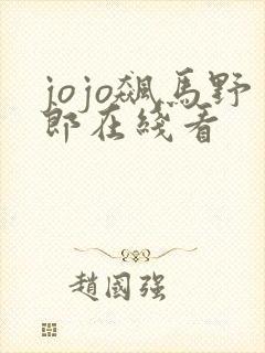 jojo飙马野郎在线看