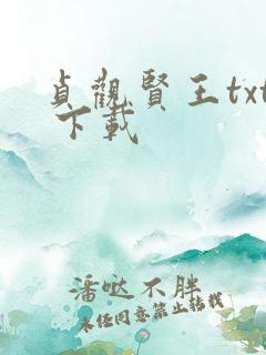 贞观贤王txt 下载